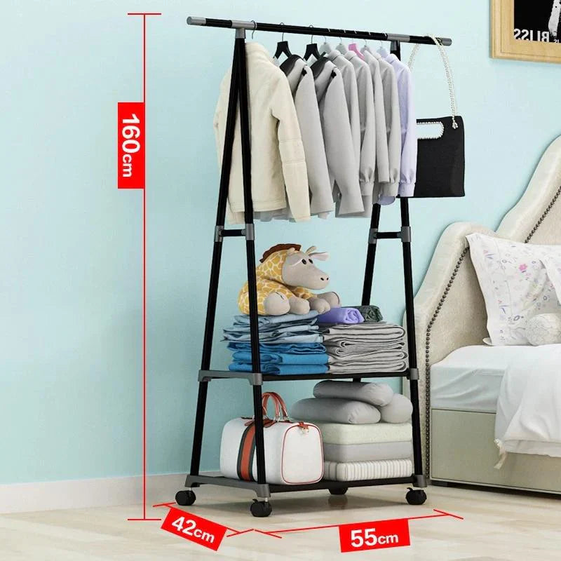 Heavy-Duty Garment Rack with Storage Shelves