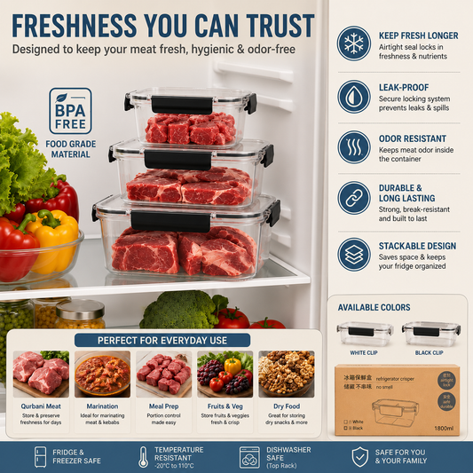 Airtight Food Storage Container with Locking Lid