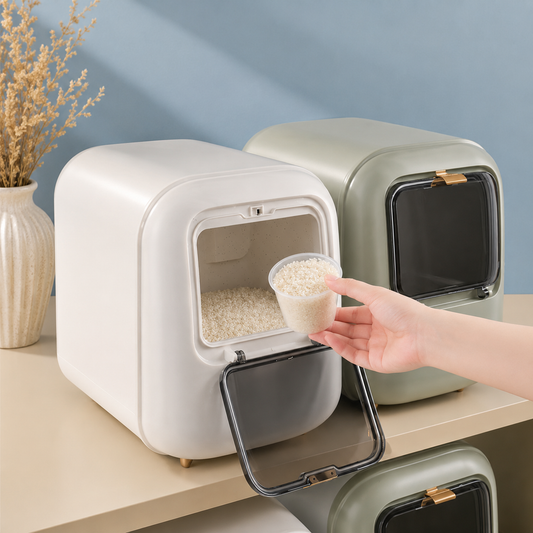 Premium Kitchen Storage Bin with Transparent Flip Lid