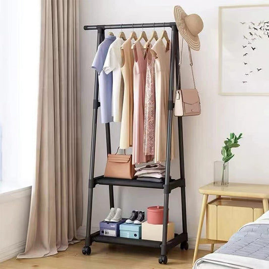 Heavy-Duty Garment Rack with Storage Shelves