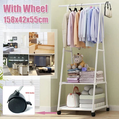 Heavy-Duty Garment Rack with Storage Shelves