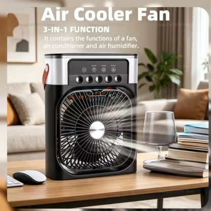 Portable 3-in-1 Air Cooler Fan with Humidifier & LED Light