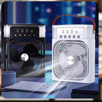 Portable 3-in-1 Air Cooler Fan with Humidifier & LED Light