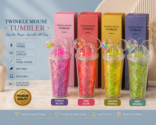 ✨ Twinkle Mouse Tumbler – 700ML