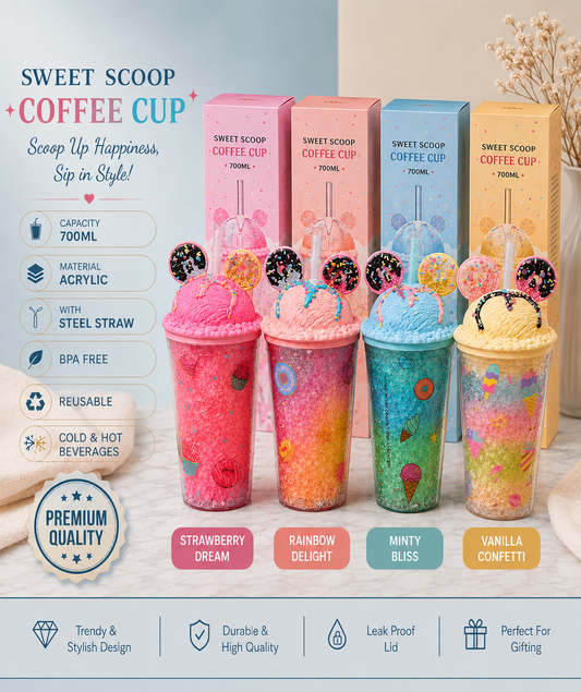 🍨 Sweet Scoop Coffee Cup – 700ML