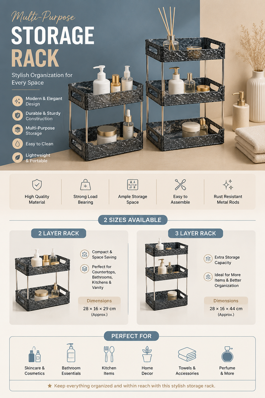 ✨ Premium Acrylic Multi-Layer Storage Organizer