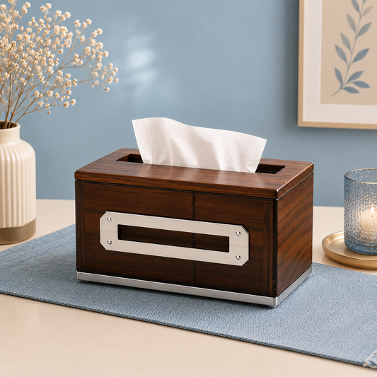 Premium Wooden Tissue Box