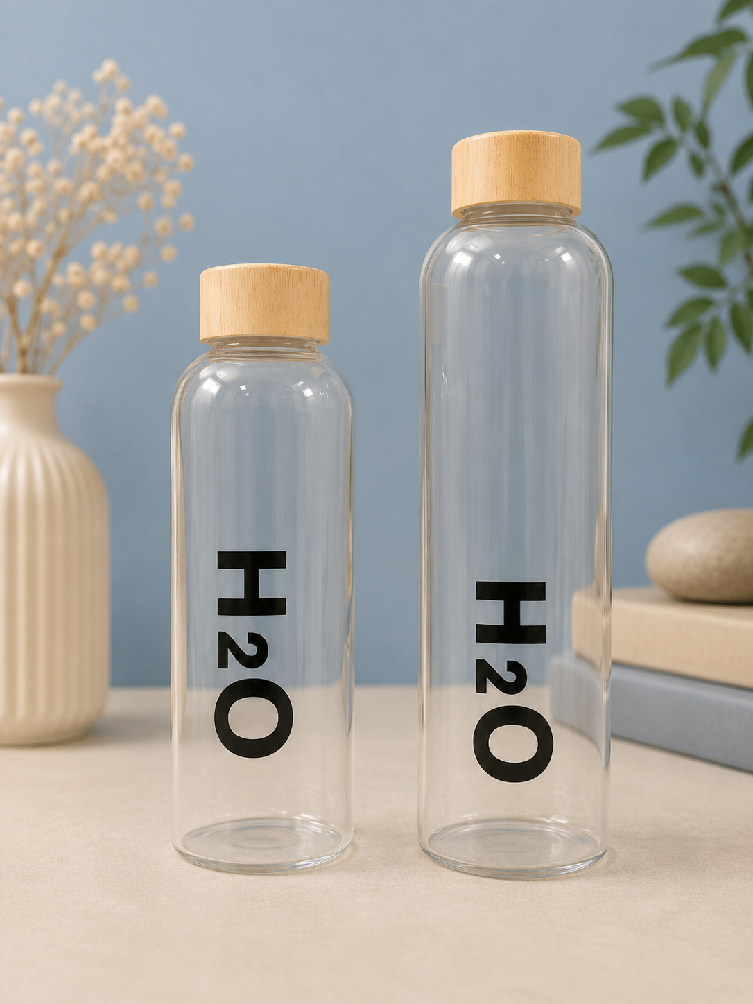 Premium H2O Glass Water Bottle