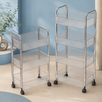 4-Tier Multipurpose Storage Rack with Wheels