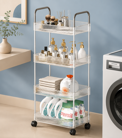 4-Tier Multipurpose Storage Rack with Wheels