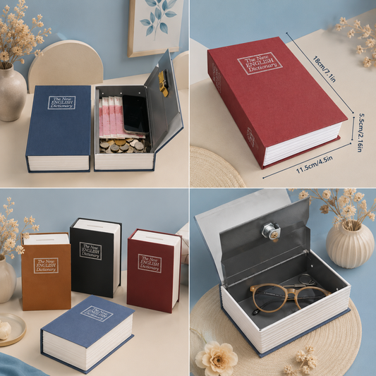 Hidden Dictionary Book Safe with Lock