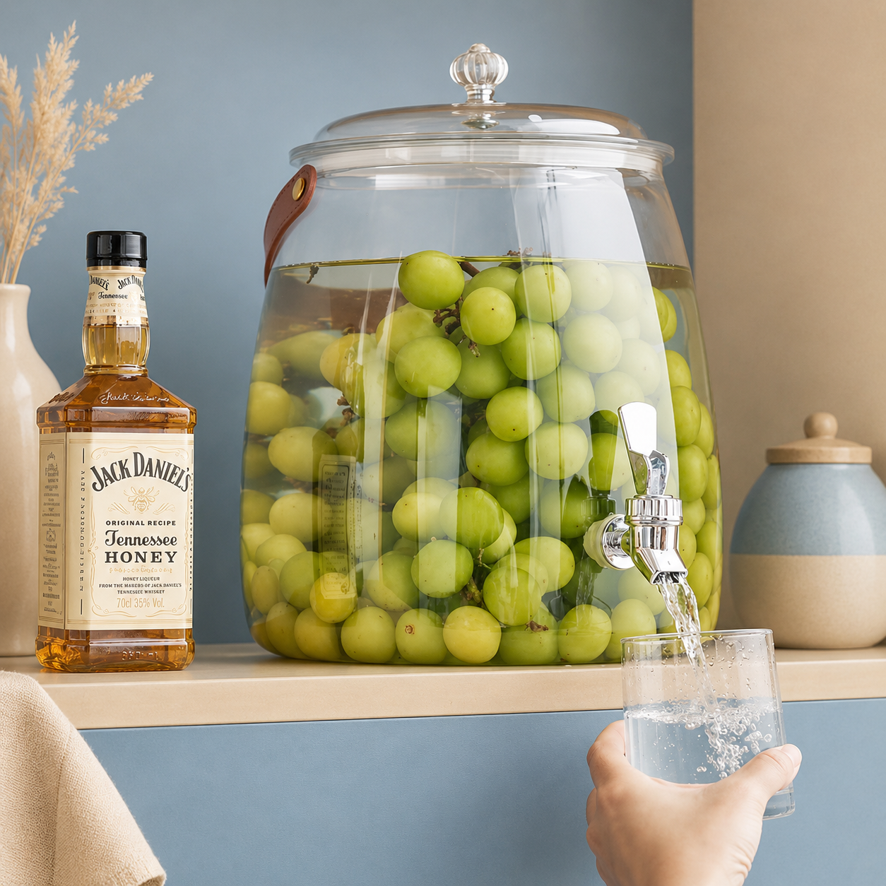 Beverage Barrel Glass Dispenser – 4 Liters