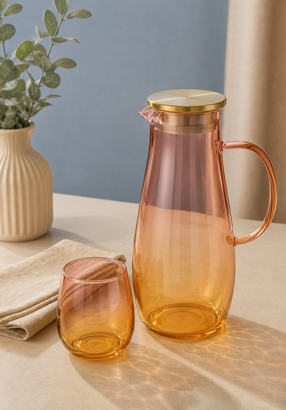 Imported Gradient Glass Water Jug & Glass Set