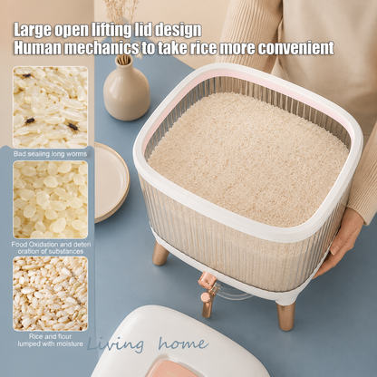 Rice Storage Dispenser 10 K.G with One-Touch Dispensing