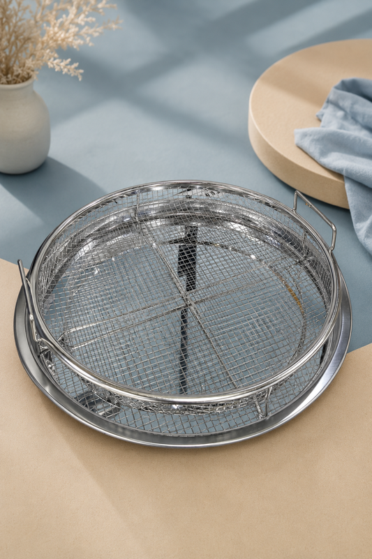 Oven Air Fryer & Stainer Basket & Tray Set