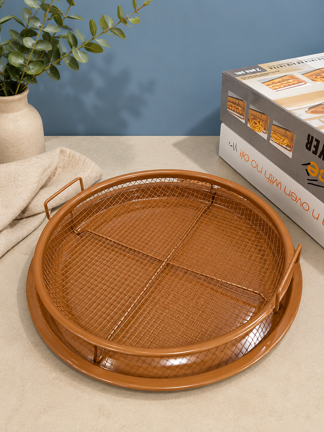 Oven Air Fryer & Stainer Basket & Tray Set