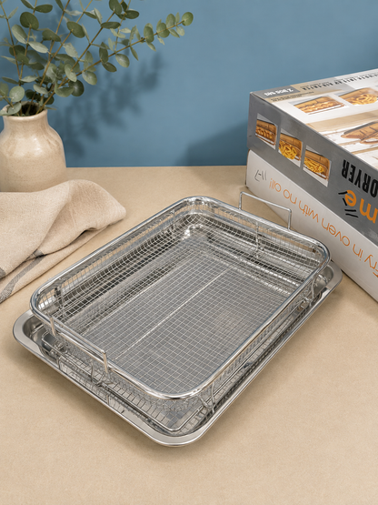 Oven Air Fryer & Stainer Basket & Tray Set