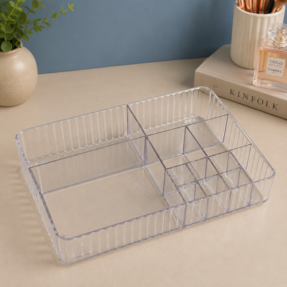 ✨ Premium Crystal Clear Multi-Compartment Organizer