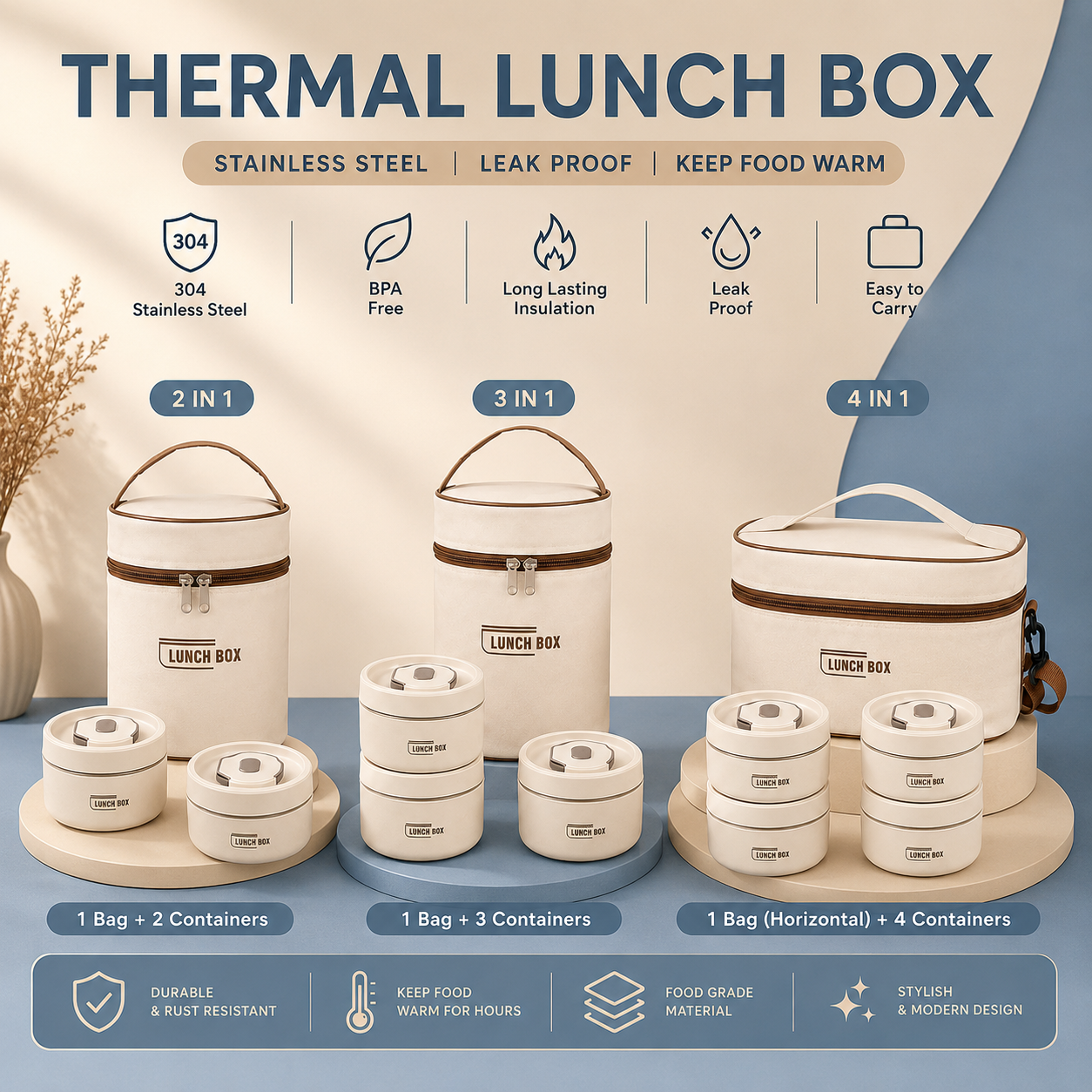 Thermal Lunch Box Collection (2-in-1 | 3-in-1 | 4-in-1)