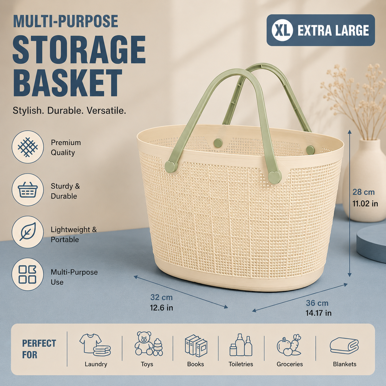 Multi-Purpose Storage Basket (Available in 4 Sizes)