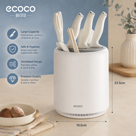 Ecoco Kitchen Utensil Holder with Drain Tray