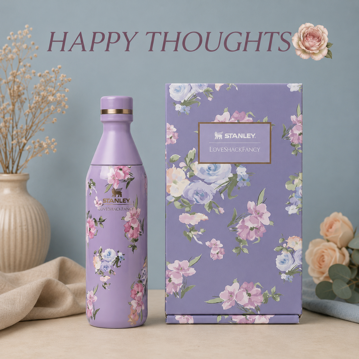 Stanley x LoveShackFancy Slim Bottle – 550ml