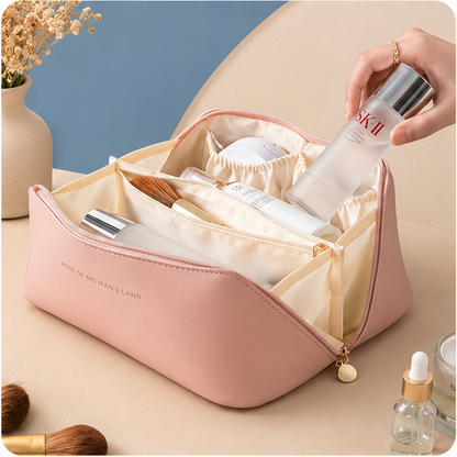 Premium Multi-Compartment Cosmetic & Toiletry Organizer Bag