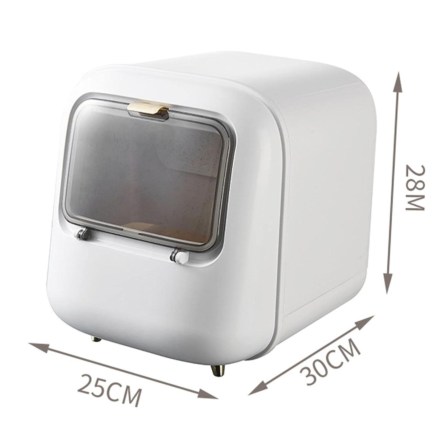Premium Kitchen Storage Bin with Transparent Flip Lid