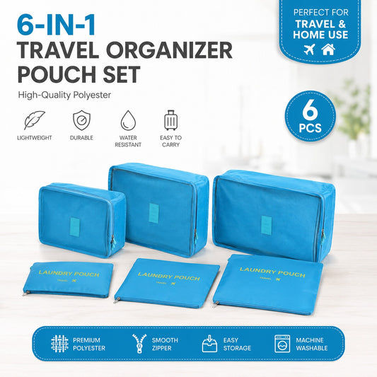 Travel 6-in-1 Organizer Pouch Set