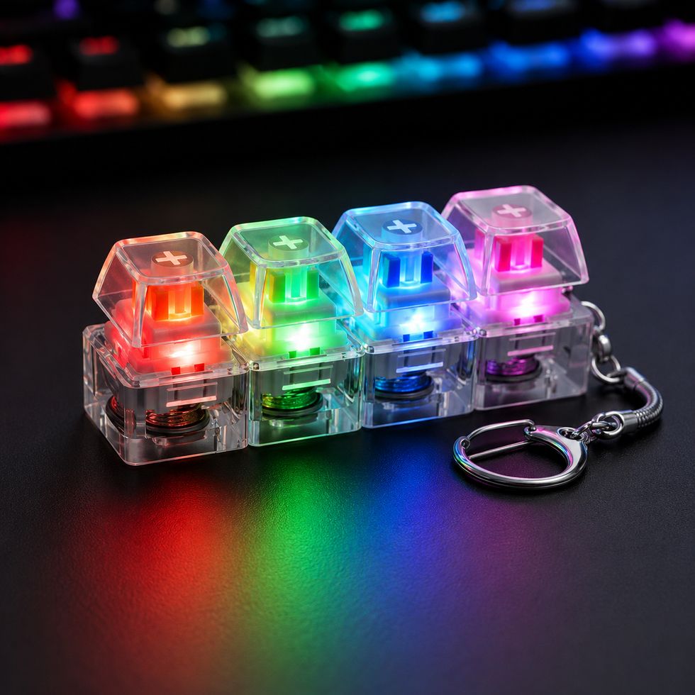 RGB Mechanical Keyboard Switch Keychain (LED Light)