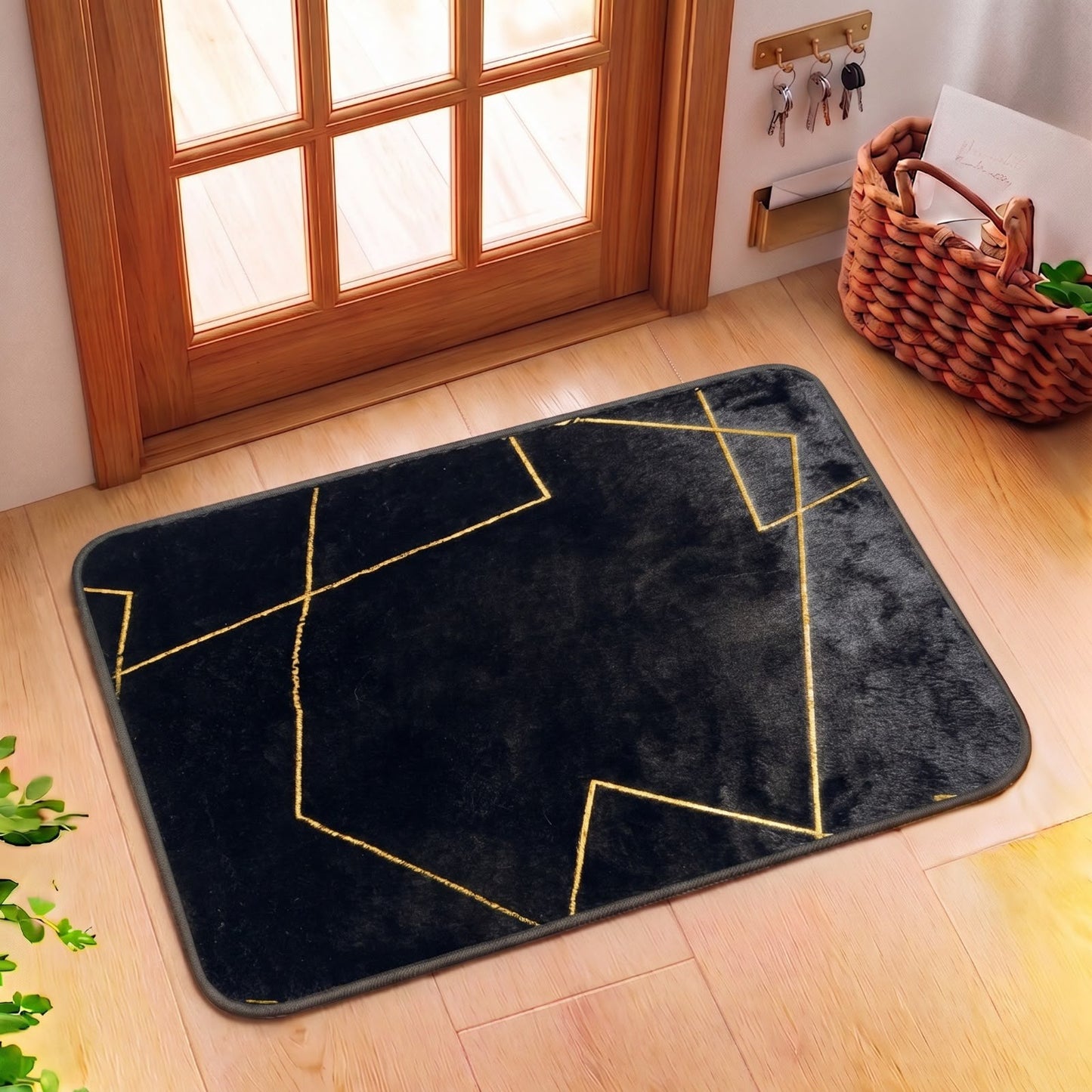 Premium Luxury Floor Mat – Black & Gold Collection