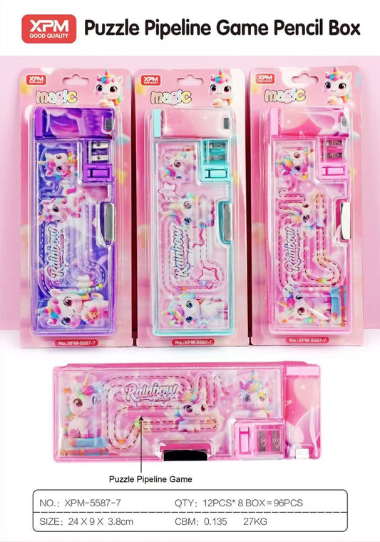 🦄 Kids Puzzle Pipeline Game Pencil Box