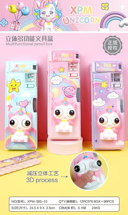 3D Squishy Unicorn Pencil Box