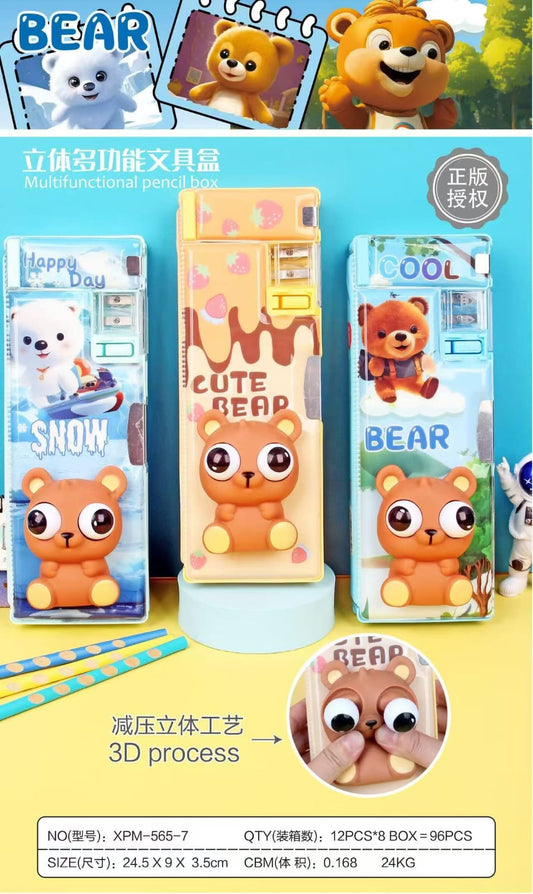 3D Squishy Bear Pencil Box