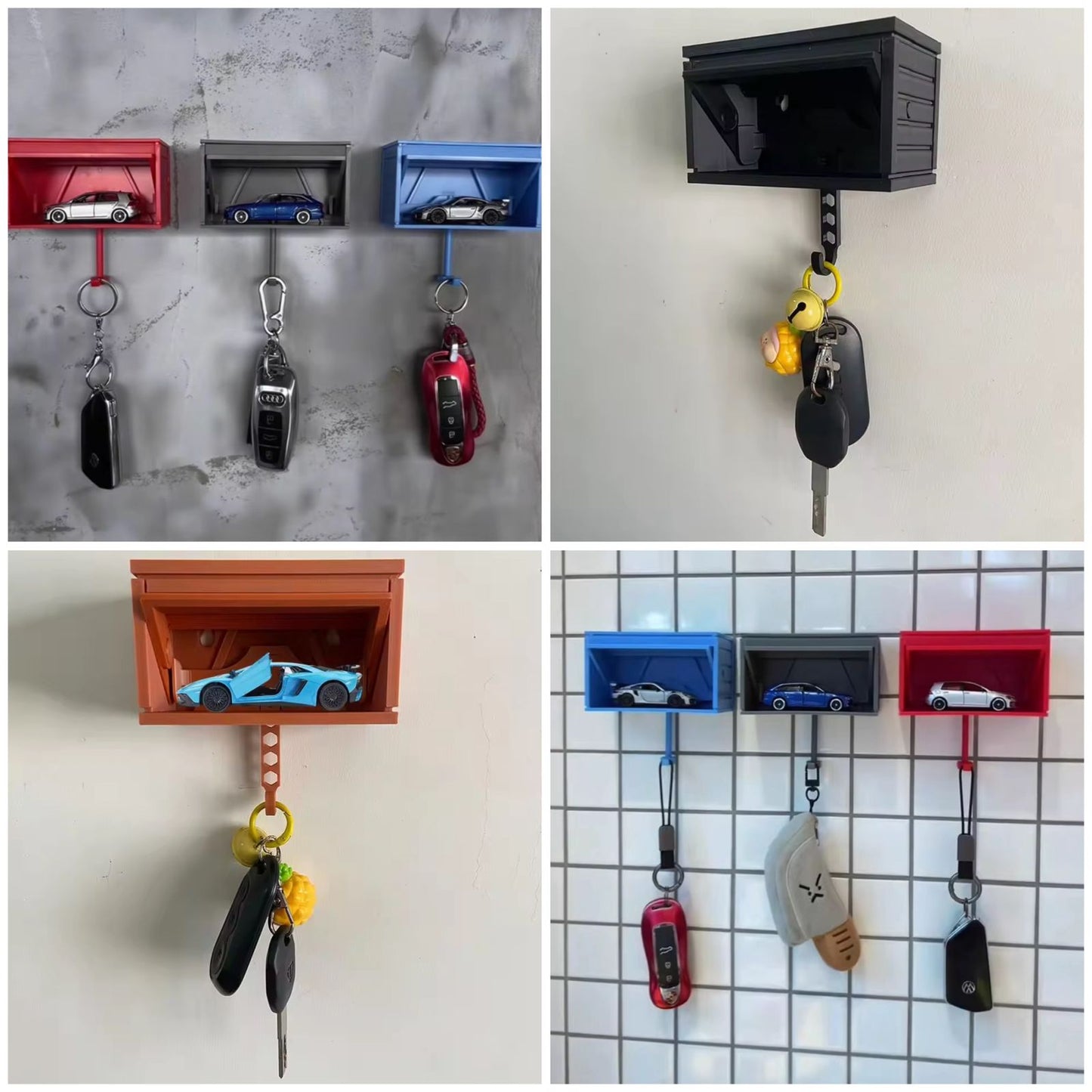 Hidden Garage Style Wall-Mounted Key Holder