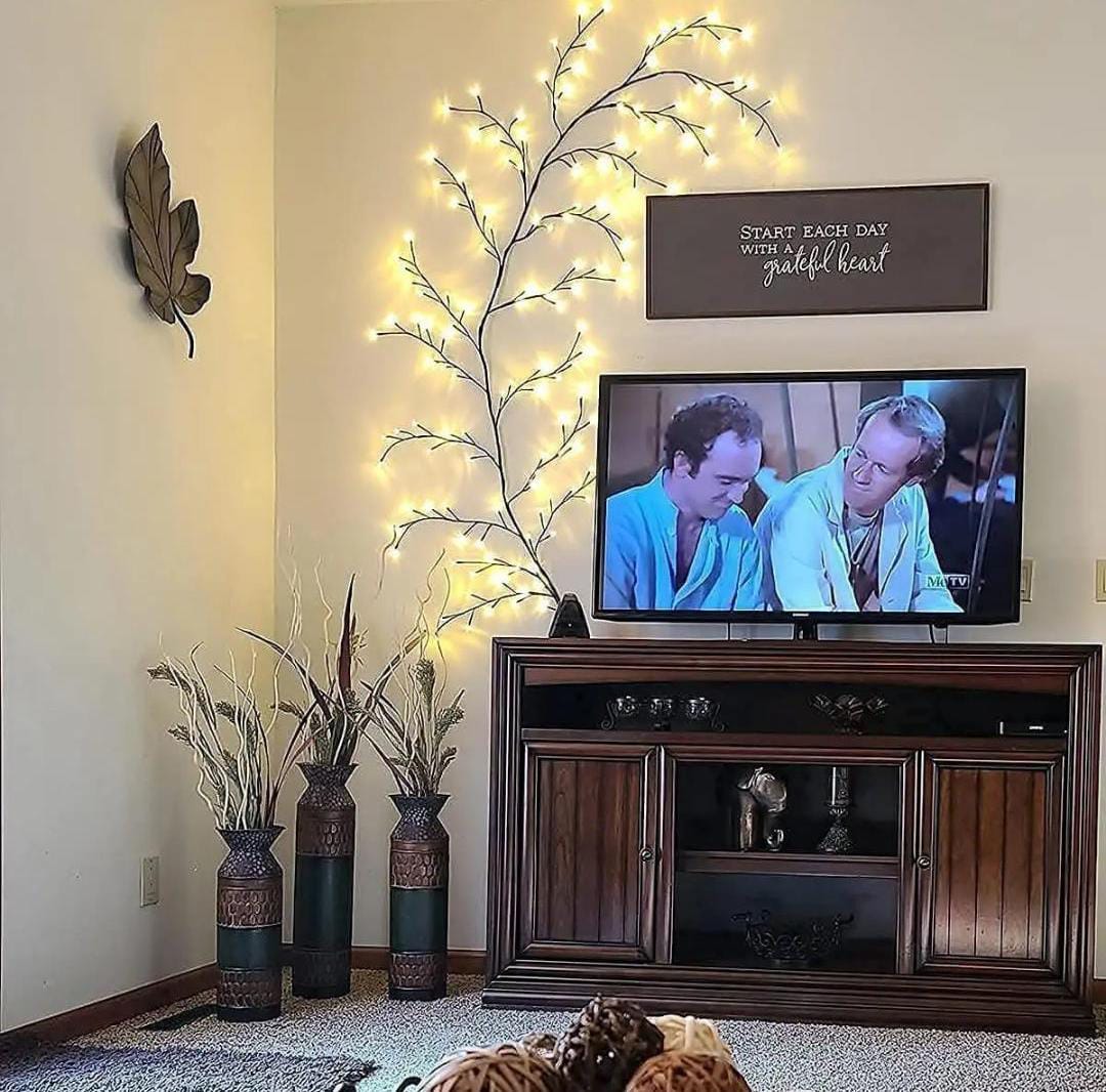 ✨ LED Tree Branch Fairy Lights – Warm & Elegant Wall Décor