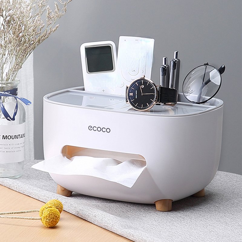 Ecoco Multi-Function Tissue Box Organizer