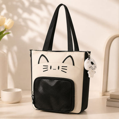 Cute Cat Canvas Shoulder Bag