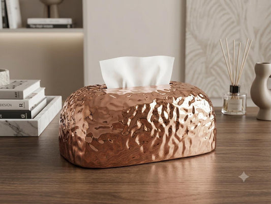 Luxury Hammered Plastic Tissue Box
