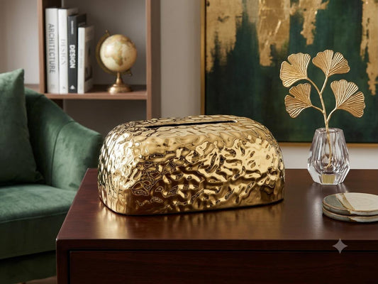 Luxury Hammered Plastic Tissue Box