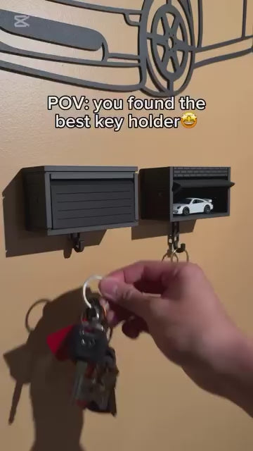 Hidden Garage Style Wall-Mounted Key Holder