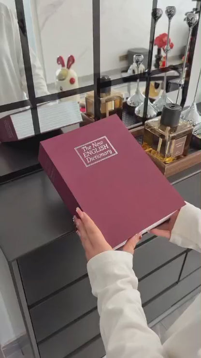 Hidden Book Safe Box with Combination Lock