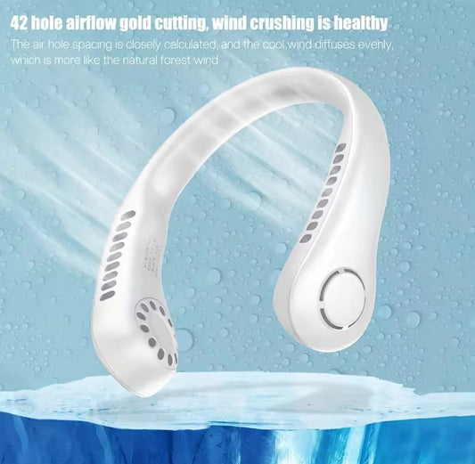 Portable Rechargeable Neck Fan – Hands-Free Wearable Cooling Fan