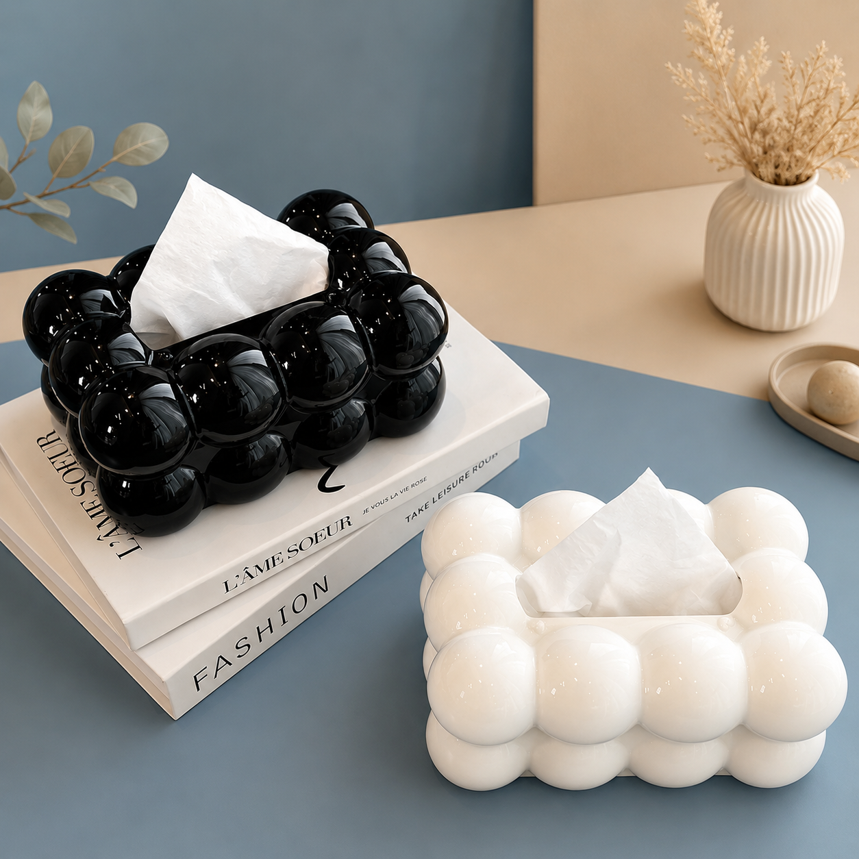 Bubble Tissue Box Holder – Modern Decorative Tissue Organizer