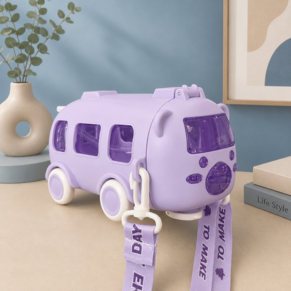 Kids Bus Water Bottle – 500ml (Random Colors)