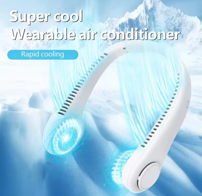 Portable Rechargeable Neck Fan – Hands-Free Wearable Cooling Fan