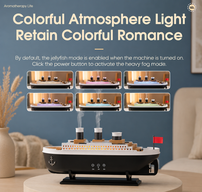 Luxury Ship Aromatherapy Diffuser & Humidifier – Jellyfish Mist Edition- Remote Controlled