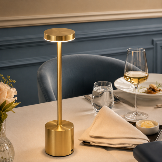 Rechargeable Touch Control Metal LED Table Lamp - Random Colour