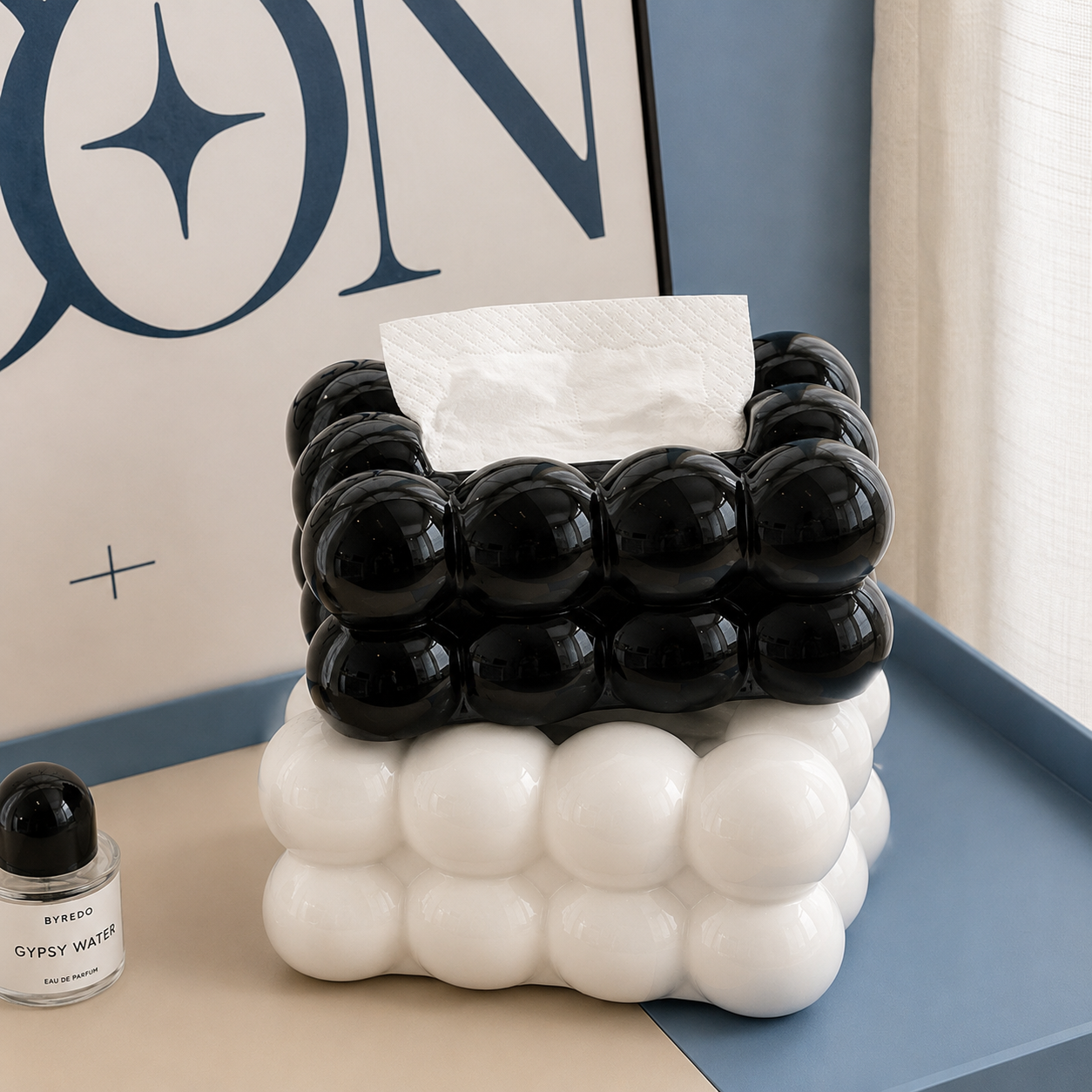 Bubble Tissue Box Holder – Modern Decorative Tissue Organizer