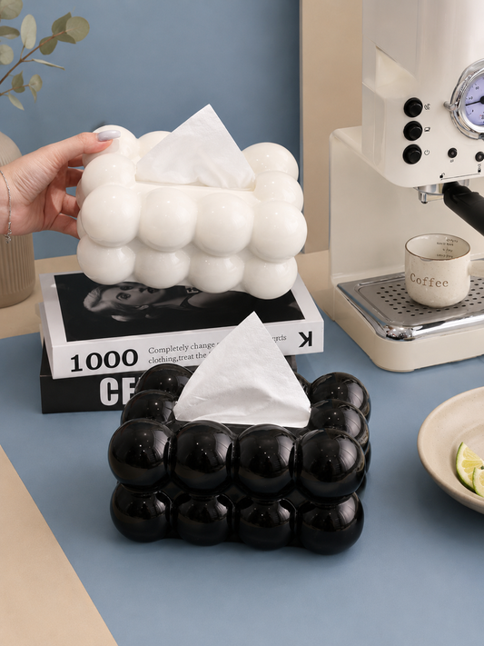 Bubble Tissue Box Holder – Modern Decorative Tissue Organizer